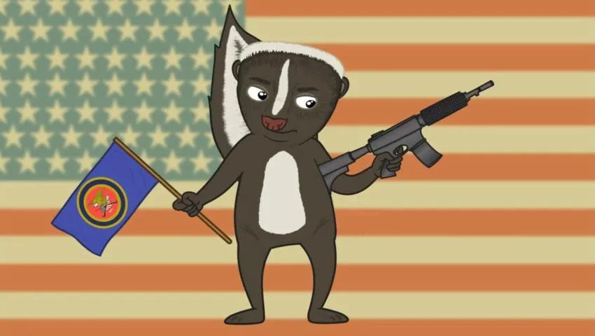 A Dog vs. Skunk Moment - JRE Toons