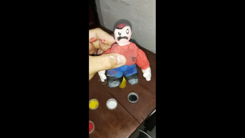 Mario bros hecho por niño de 8 años