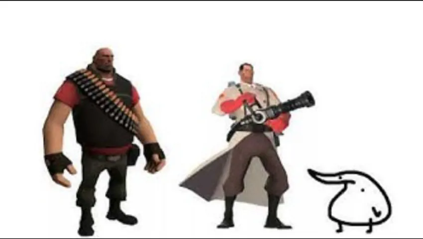 berd meets the tf2 mercs AND HEAVY SAYS A SWEAR WORD