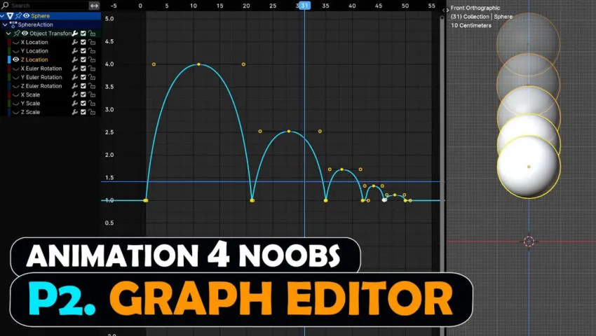 Beginners Guide to Animation in blender 4 - Part 2 - Graph Editor