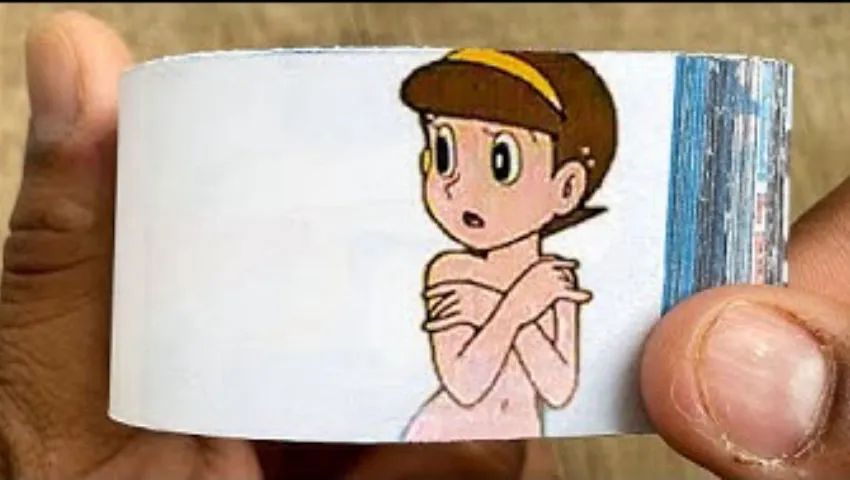 Doraemon Cartoon Flipbook #226 | Nobita Saw Shizuka Bathing Flip Book | Flip Book Artist 2024