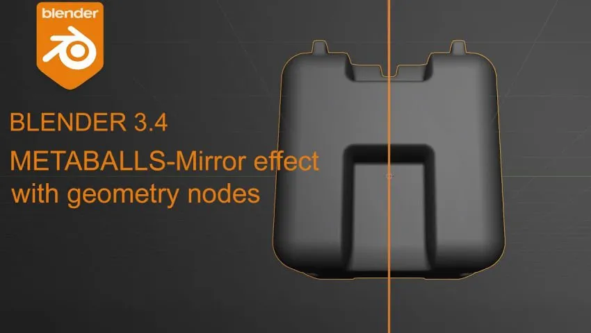 Blender 3.4 Metaballs  mirror effect  with geometry nodes