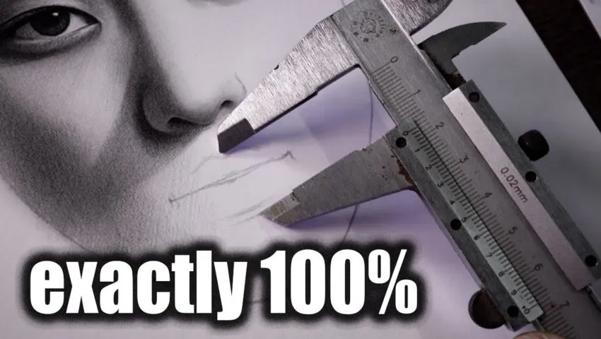 How to draw accurately with calipers