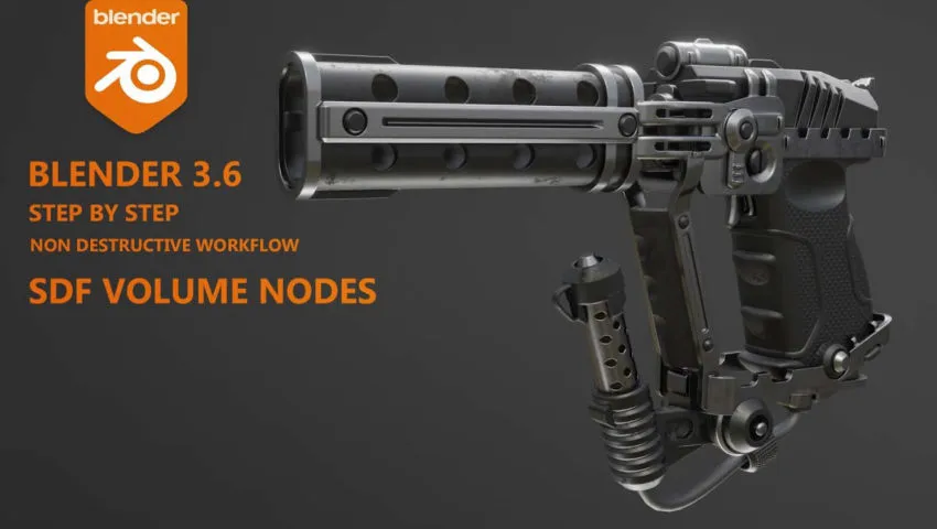 Blender 3.6 alpha - Non destructive hardsurface modeling with the sdf volume nodes. Step by step