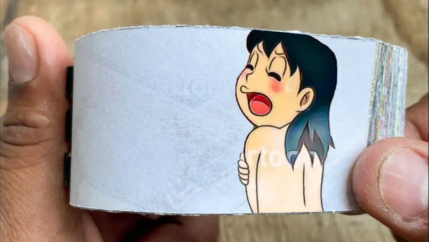 Doraemon Cartoon Flipbook #182 | Nobita Saw Shizuka Bathing Flip Book | Flip Book Artist 2024