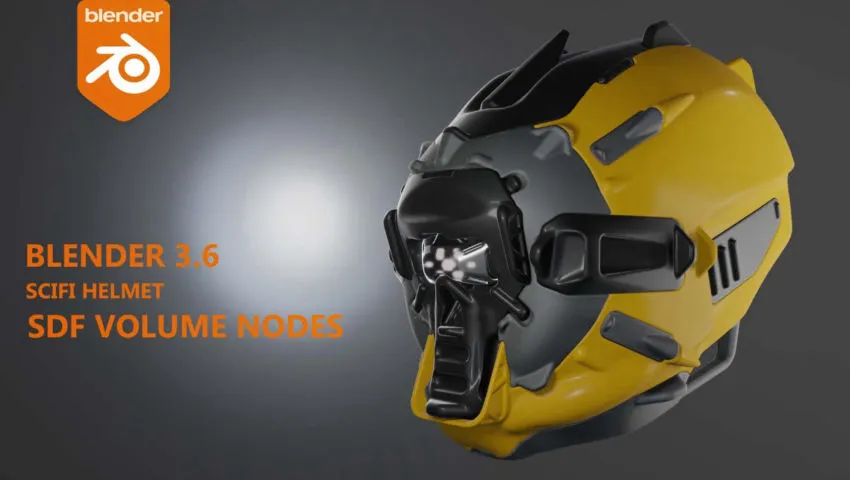 Blender 3.6  -Scifi Helmet -sdf nodes