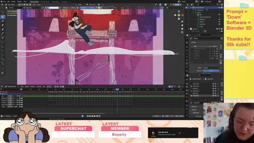 2D Animating in Blender Grease Pencil // FX Frame by Frame today...