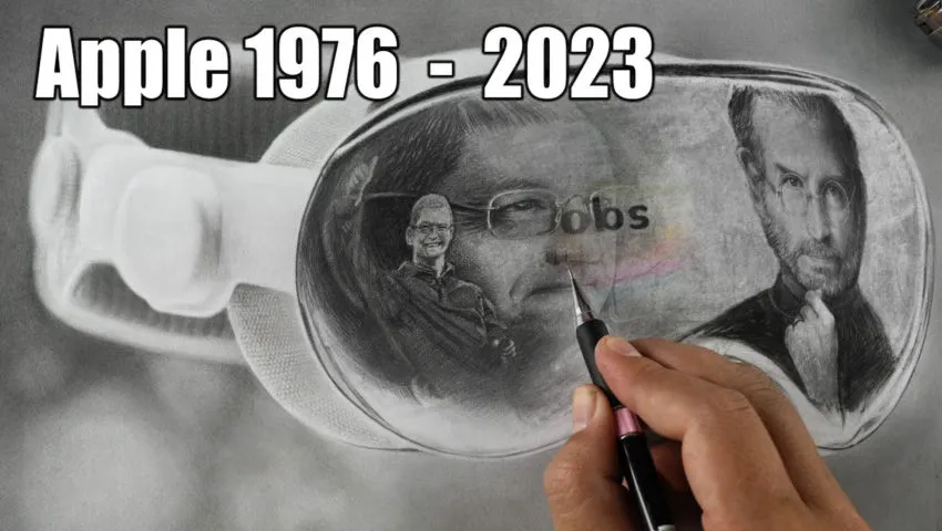 Drawing Apple Vision Pro - From Garage to Global Tech Giant
