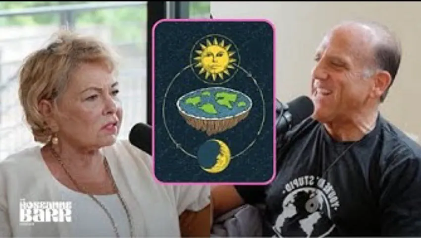 Rosanne Barr Antarctica w Flat Earth Dave