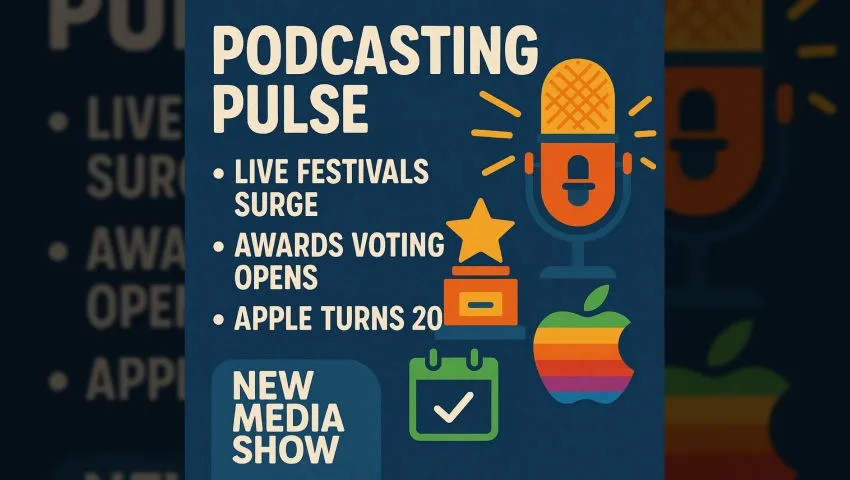 Podcasting Pulse: Live Festivals Surge, Awards Voting Opens & Apple Turns 20