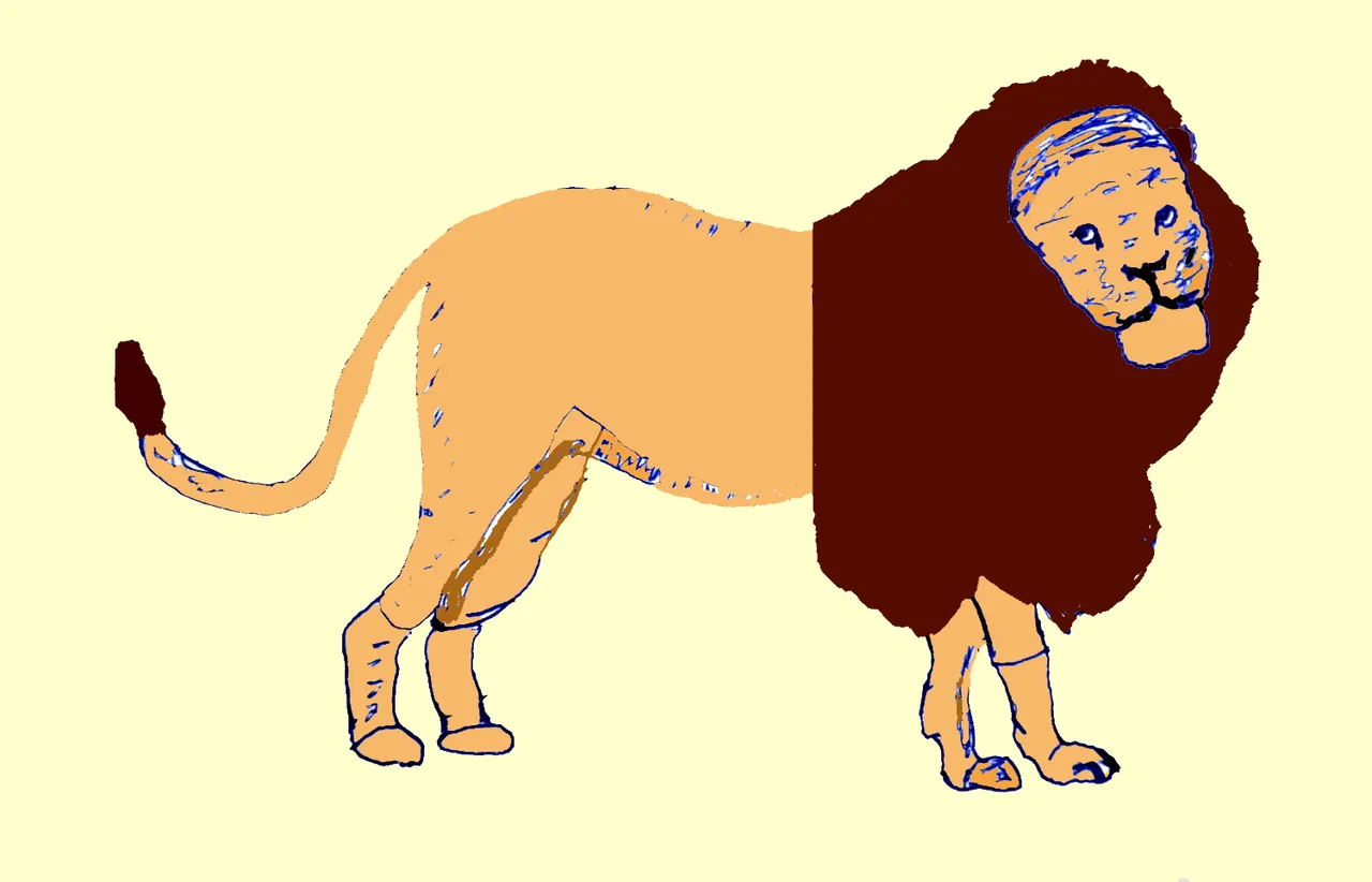 How to draw Lion | Nil Tech - shop.nil-tech
