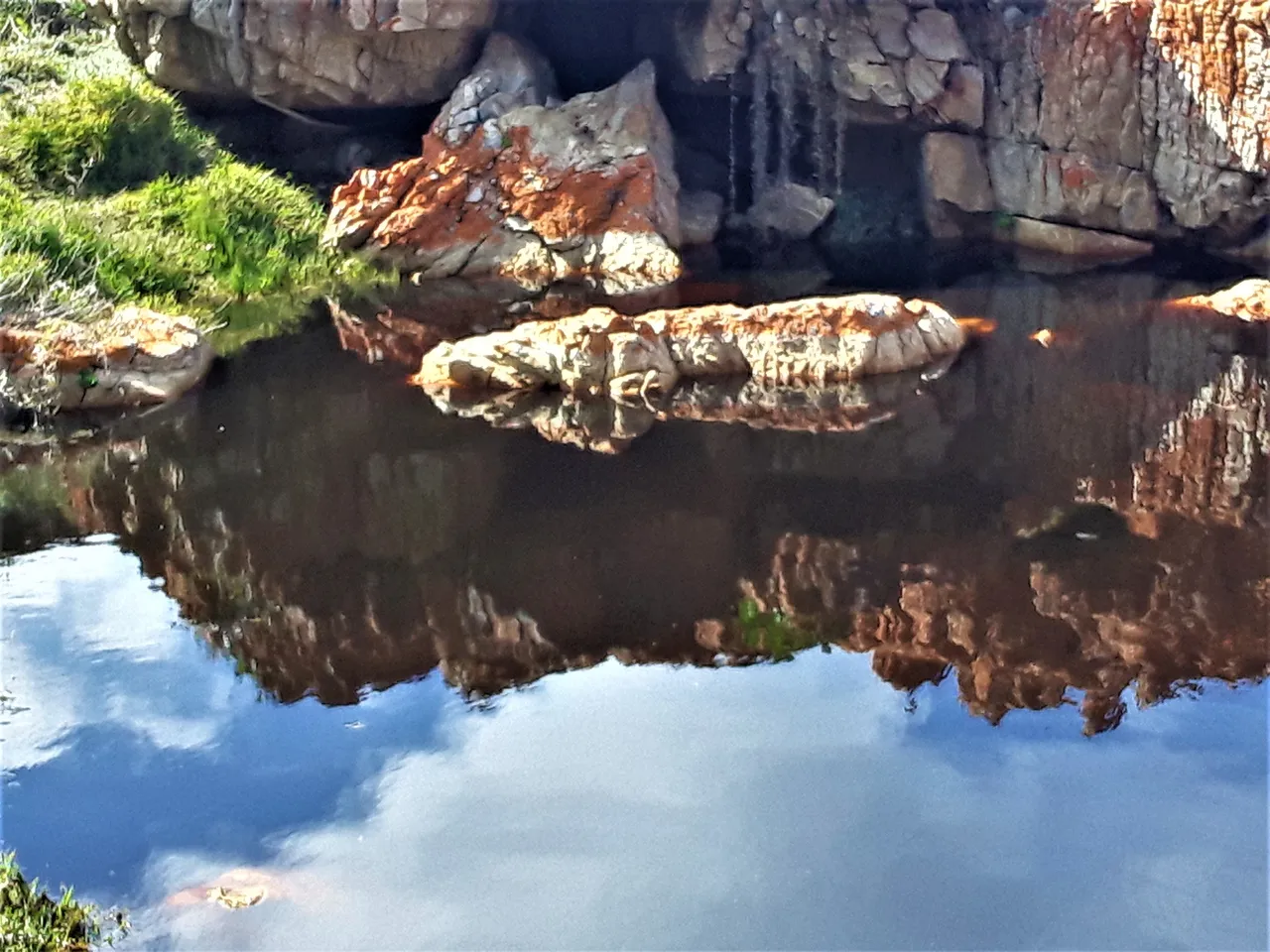 A still pool of spring water adding stillness to the mind