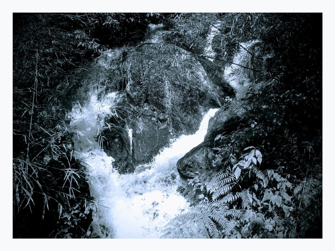 You see the water falling.