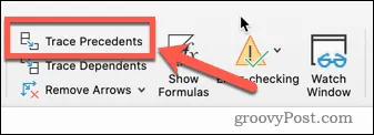 excel-trace-precedents