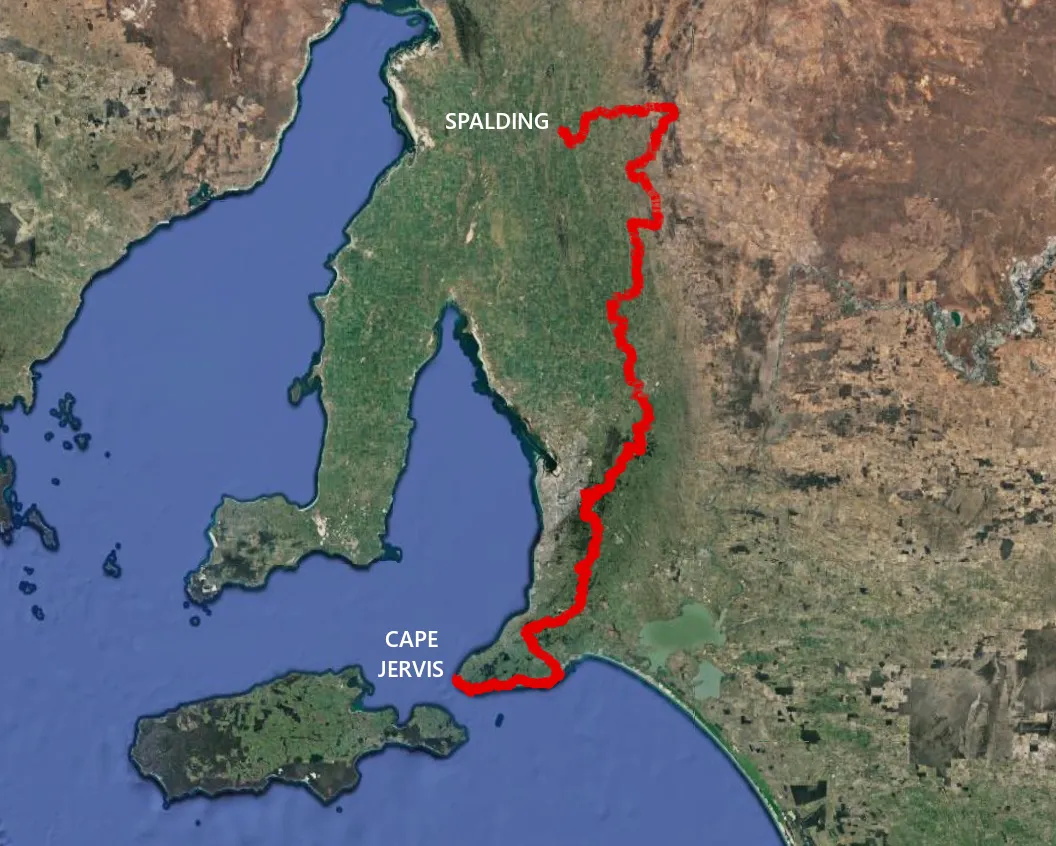 The Southern Half of the Heysen Trail from Spalding to Cape Jervis