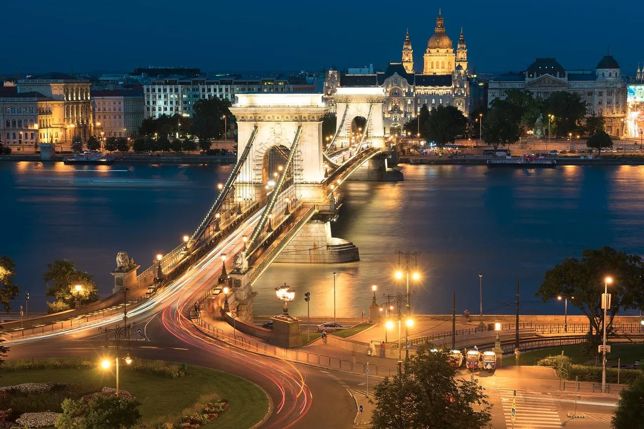 Szenchenyi Chain Bridge from the Castle Hill Funicular