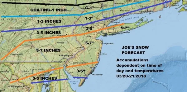 Winter's Parting Blow Snow Forecast Updated Sunny Chilly Monday