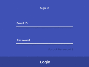 A dribbble design of a hover effect in a web form input.