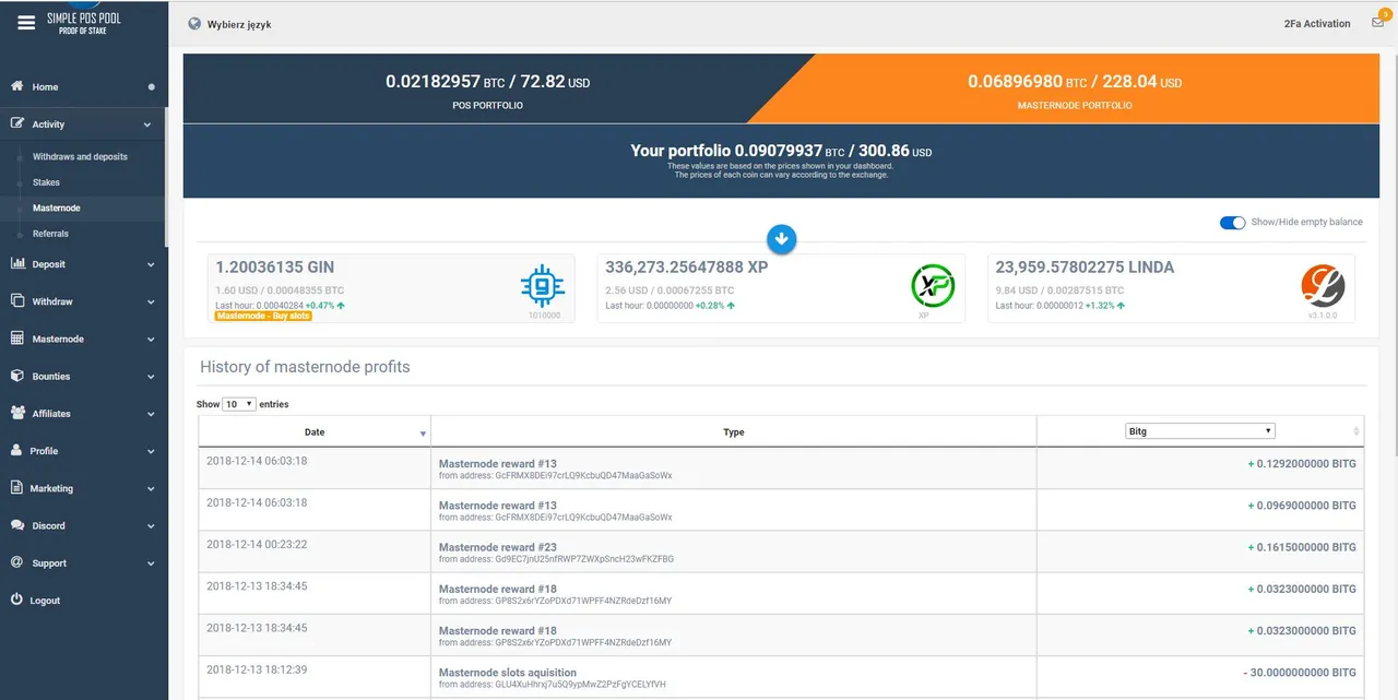 SIMPLE POS POLL masternode pos bitg2