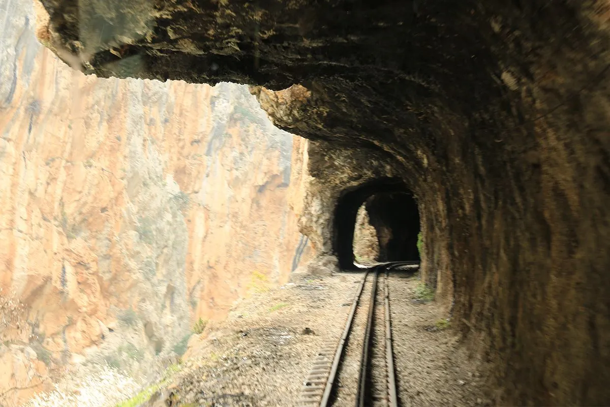 Rocks over the track