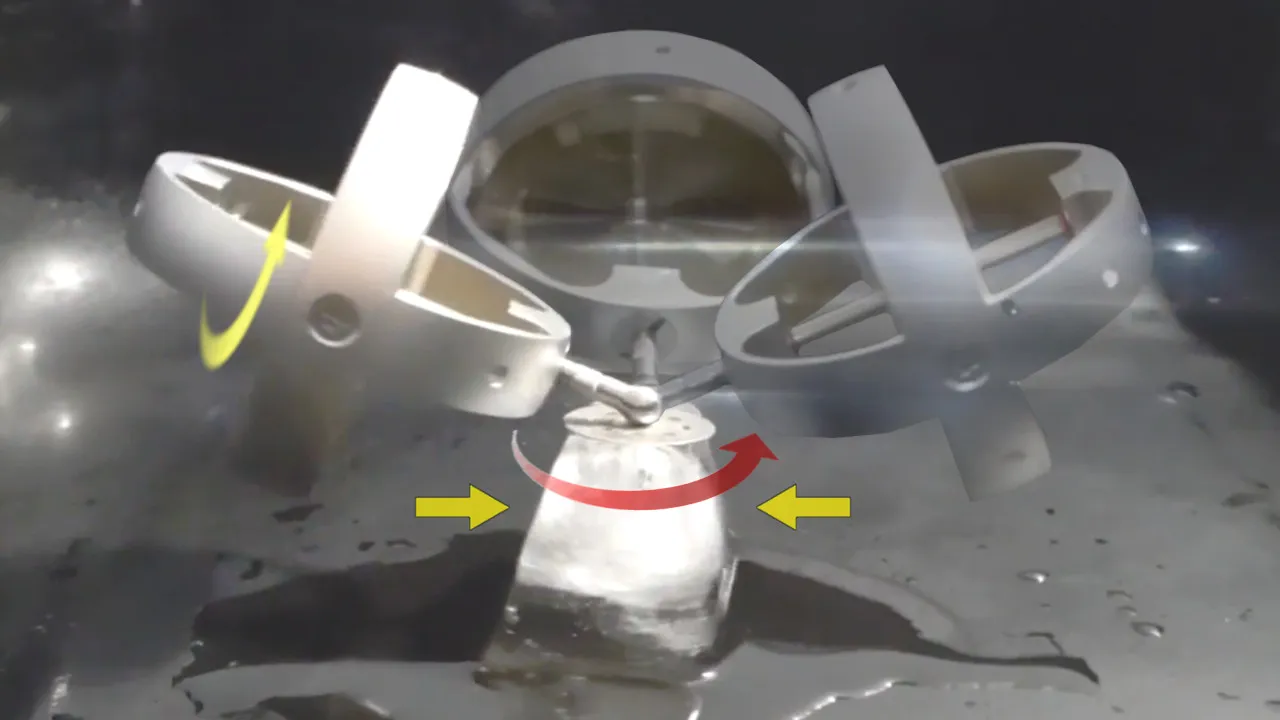 #MESExperiments 6 Gyroscopes Precess on Ice with Zero Centripetal Force Horizontal.jpeg