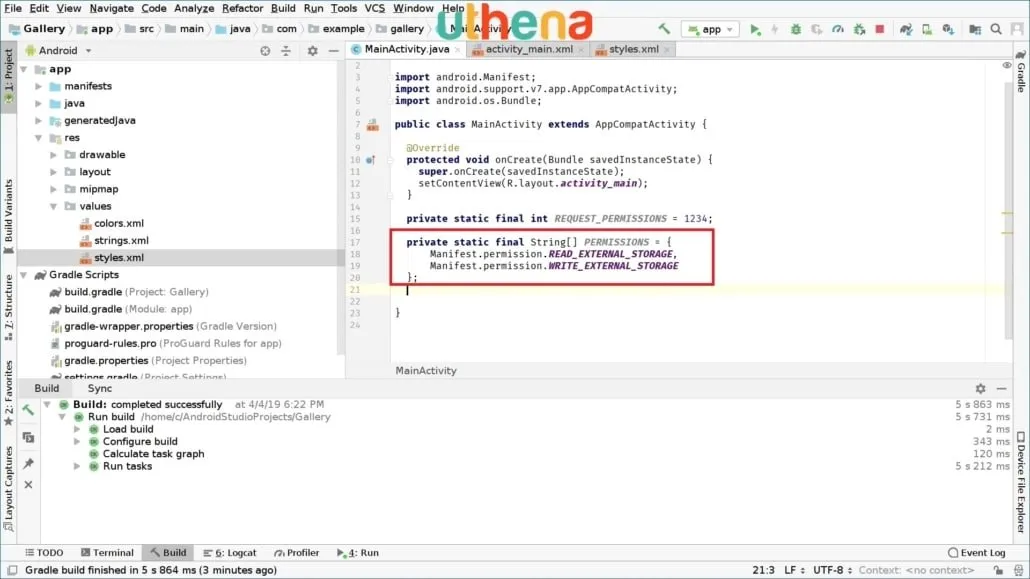 Build an Android Studio Gallery App