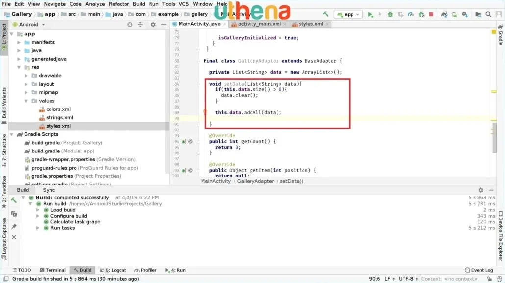 Build an Android Studio Gallery App