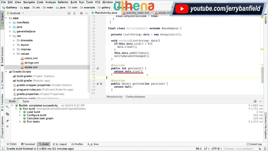 Build an Android Studio Gallery App
