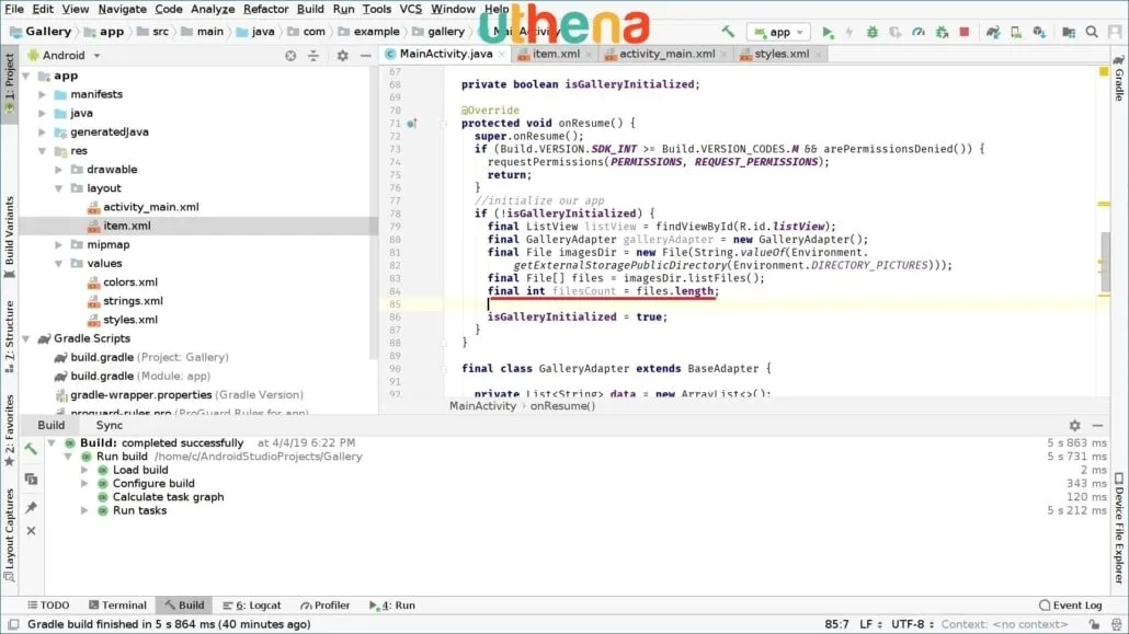 Build an Android Studio Gallery App