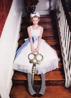 girl with key