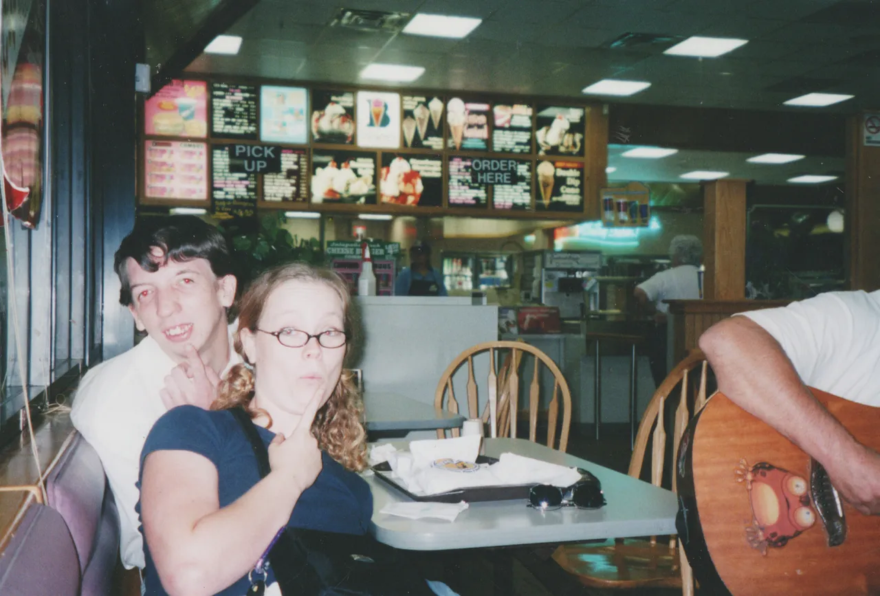 2004-02-21 - Saturday - Katie Arnold, Ricky, Frog on Guitar, Fast Food Joint or Restaurant, Oklahona, possibly Tulsa - Date of when pics were developed-1.png