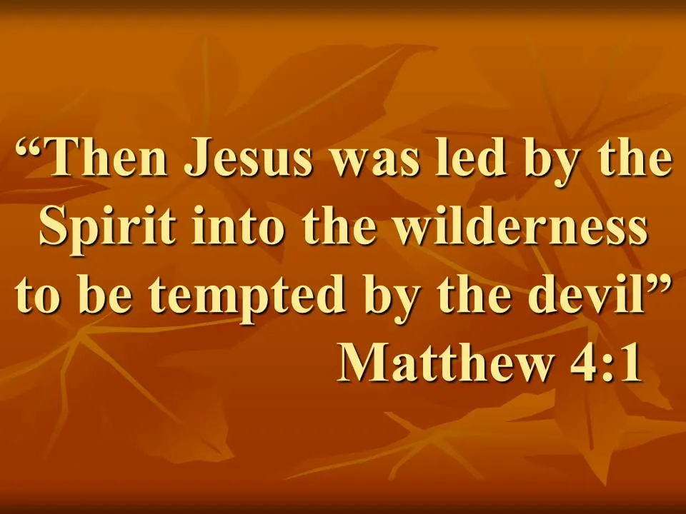 The temptation of Christ. Then Jesus was led by the Spirit into the wilderness to be tempted by the devil. Matthew 4,1.jpg