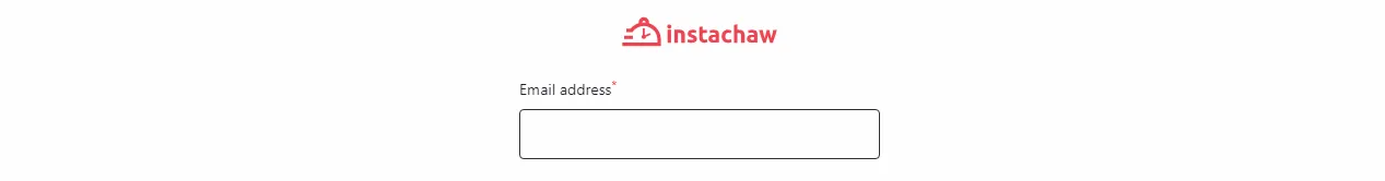 Instachaw earlybird email signup field shot