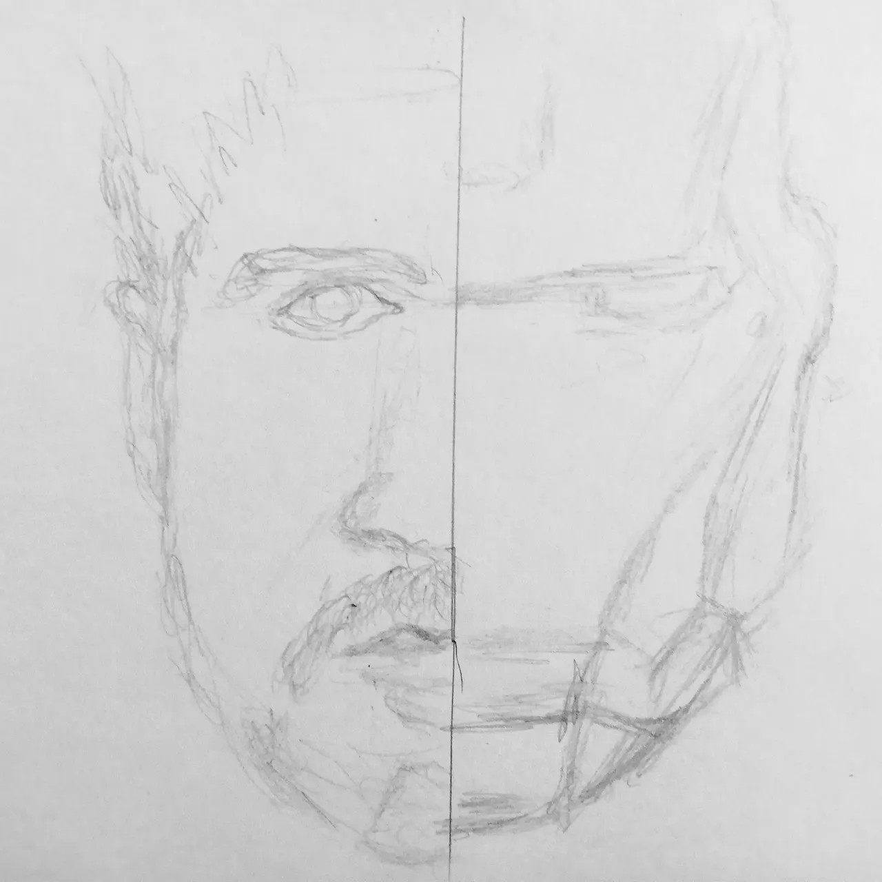 Iron Man Face Shot Pencil by whitekidz on DeviantArt