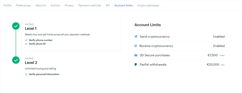 coinbase account level.png