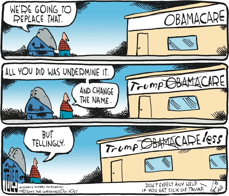 Tom Toles TrumpCare Cartoon