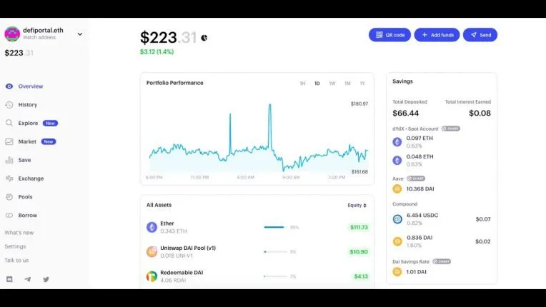 Zerion review dashboard