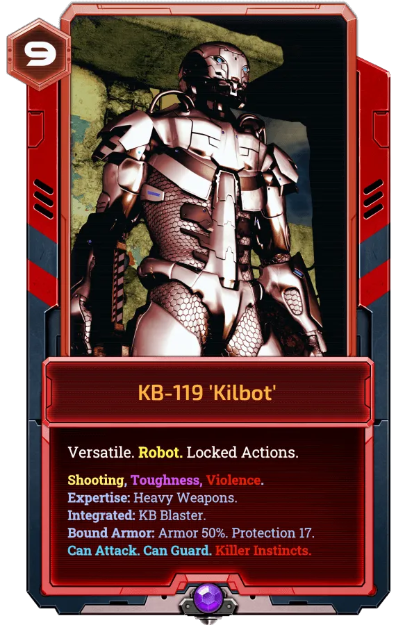 Kilbot is an extreme card in our alpha. An Assassin Droid !