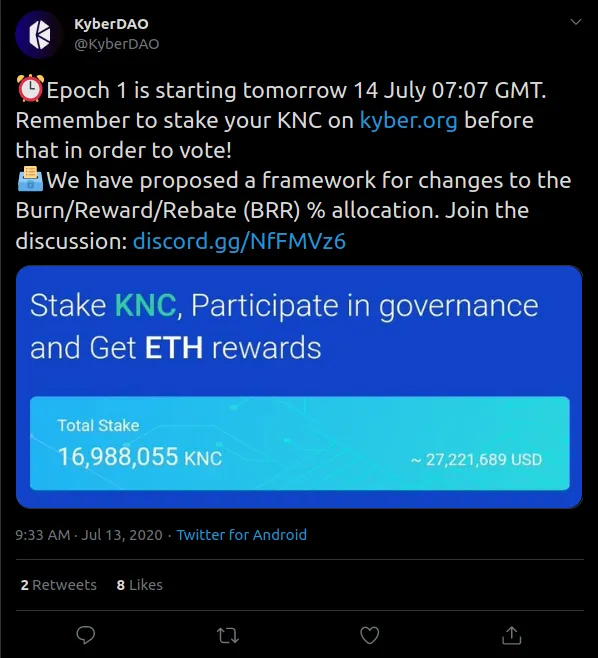 https://twitter.com/KyberDAO/status/1282578853152473089