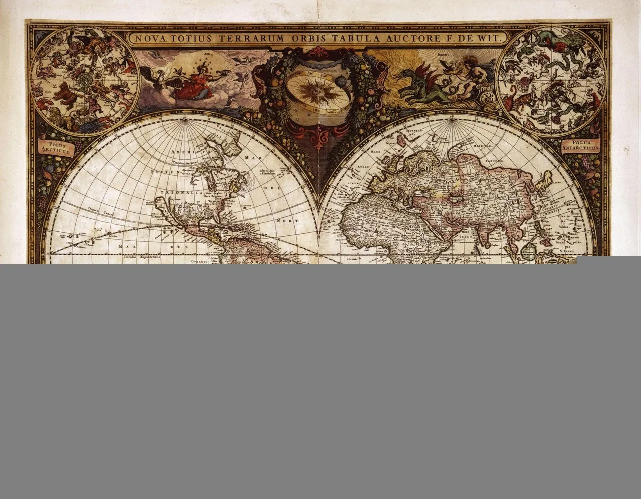 World Map (mentioning Tartaria and the Tartaric ocean) by Frederik de Wit