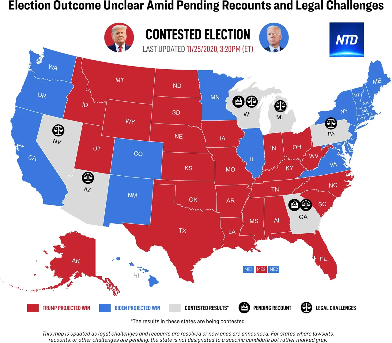 NTD Reports this is the Election Map