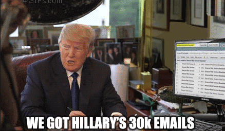 Trump Email Hillary Nude Scary Back Away - Eagle Parody.gif
