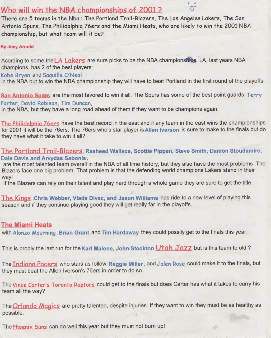 2001 - NBA Playoffs Predictions - by Coolkid Joey Arnold 2.jpg