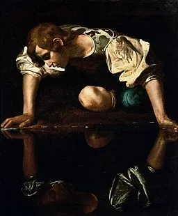 Narcissus-Caravaggio (1594-96) edited