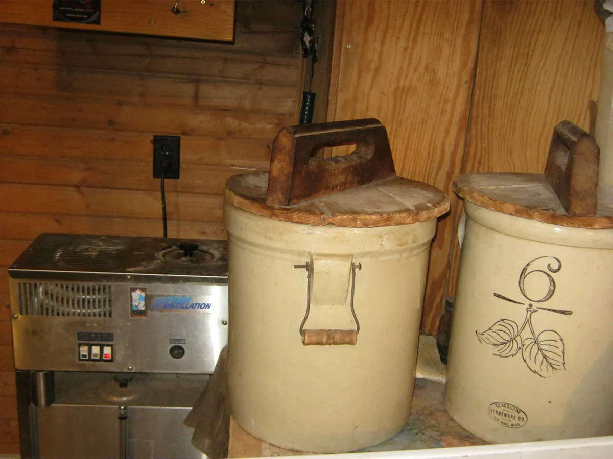 water crocks and distiller.JPG