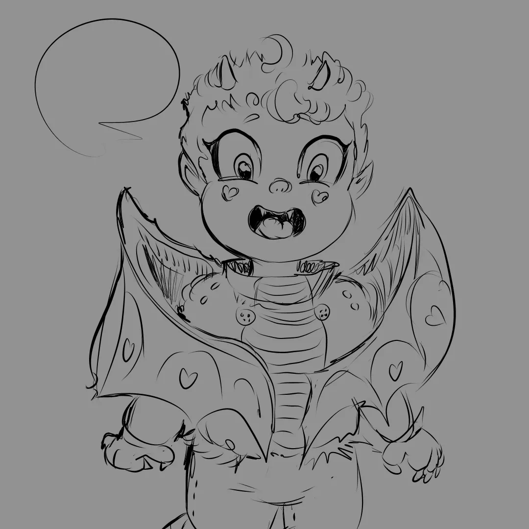 bebe dragon humano lineart 2.png