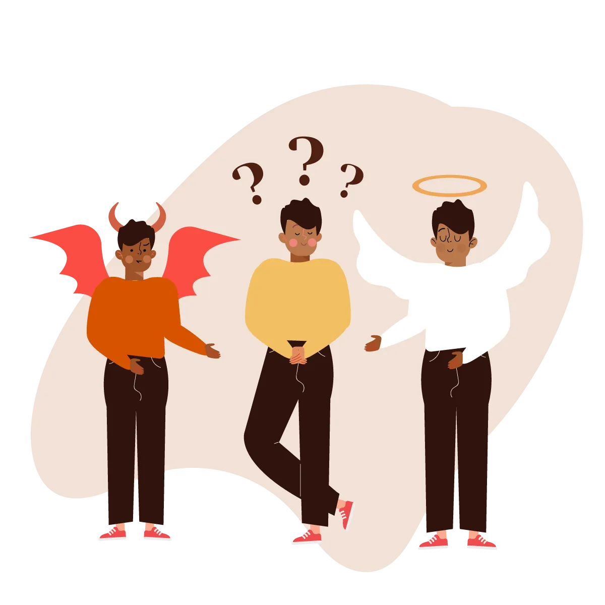 βPngtreeβcartoon angel devil wings illustration_5664083.png