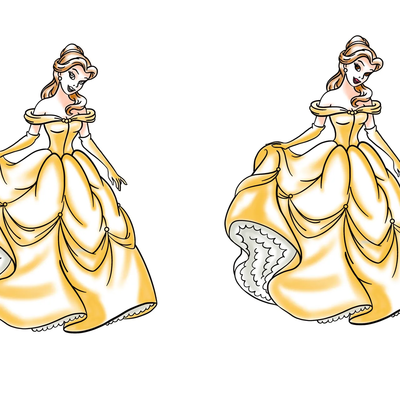 How to Draw Belle from Beauty and the Beast (Beauty and the Beast) Step by  Step | DrawingTutorials101.com