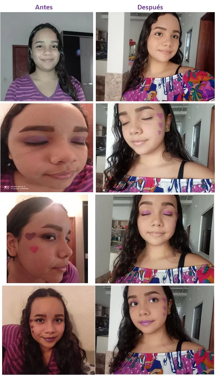 Comparando mi primer maquillaje.JPG