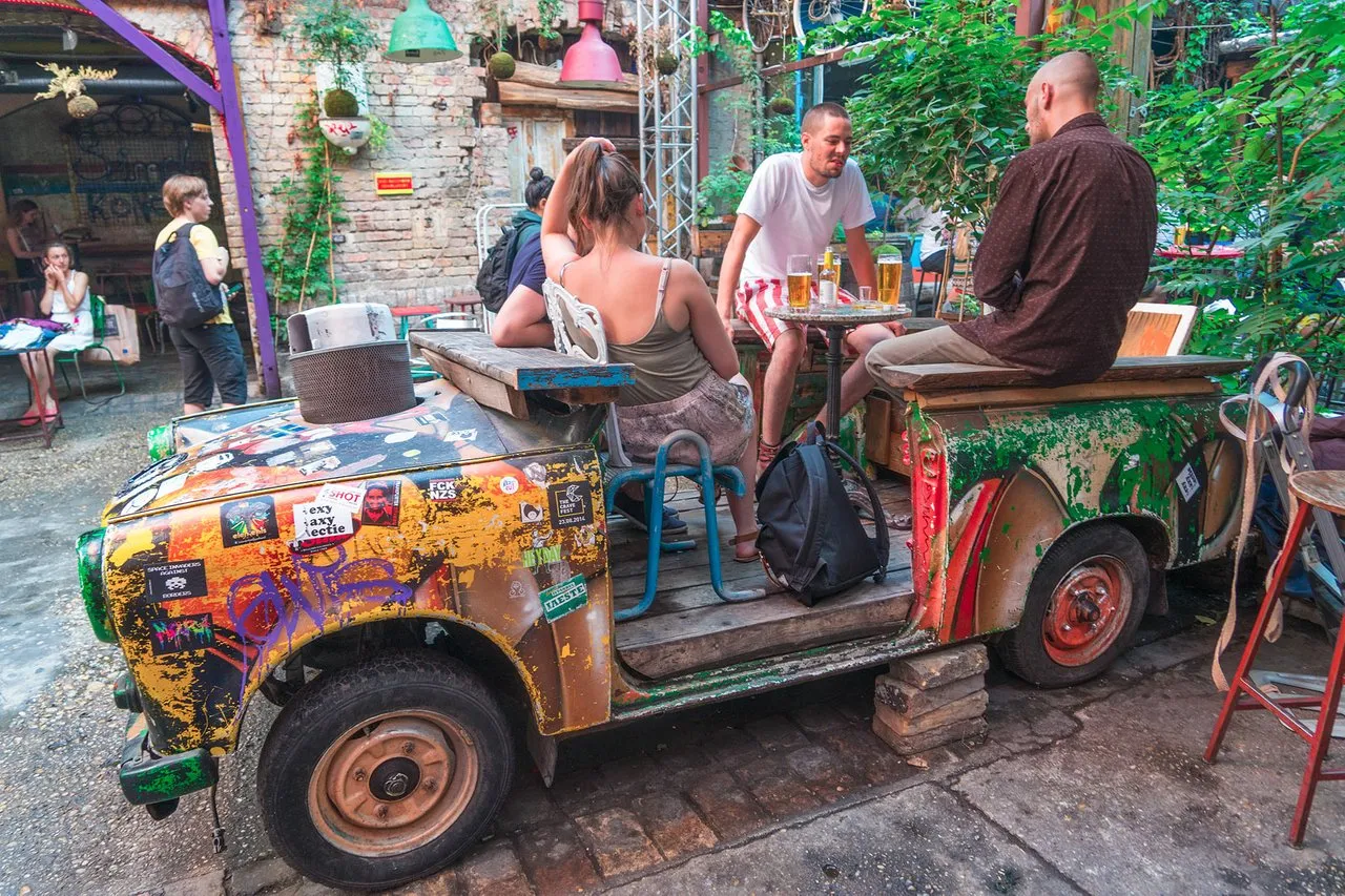 Zimpla Kert Ruin Bar in Budapest